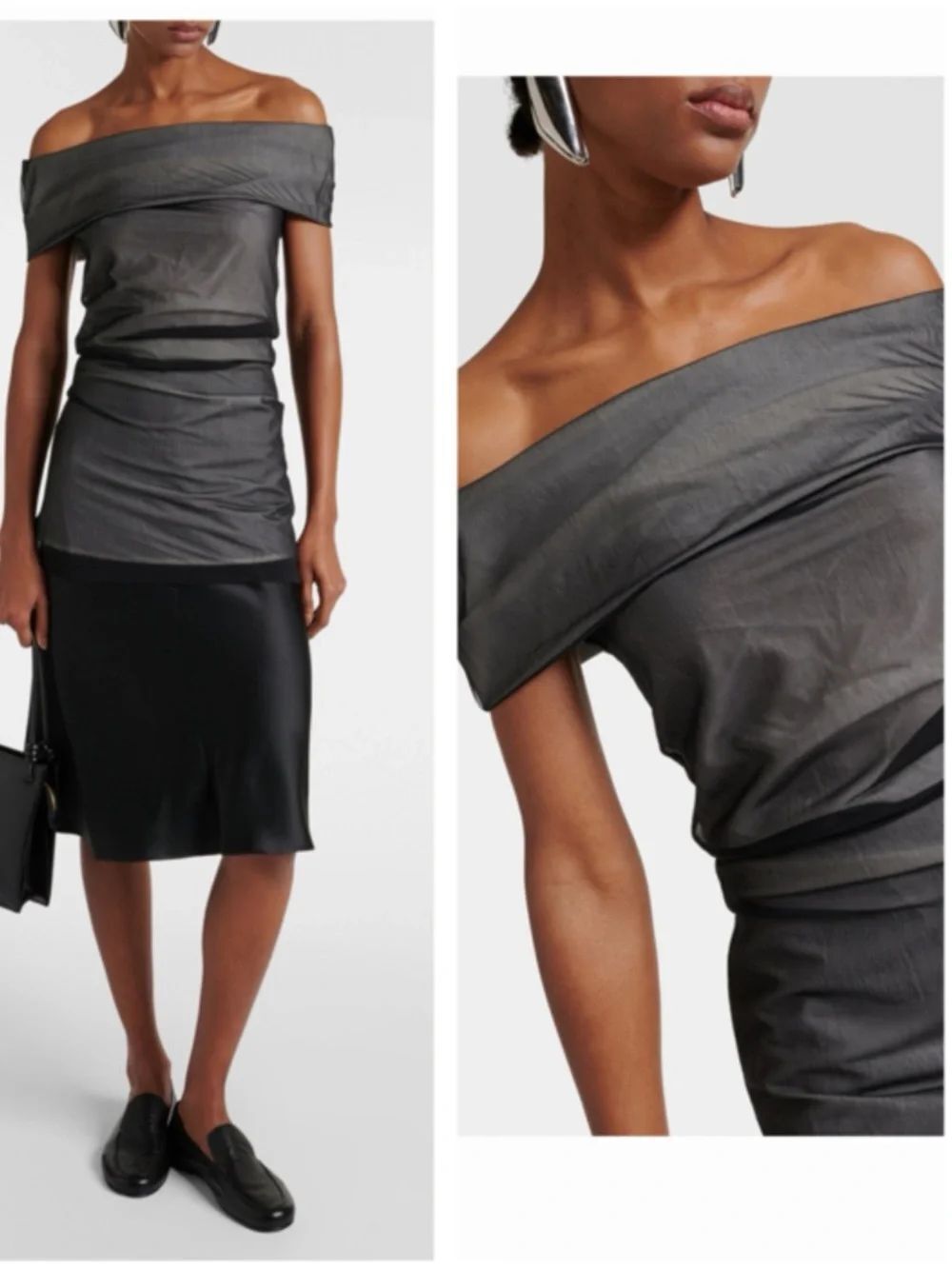 Proenza Schouler Silk Allegra Off-The-Shoulder Top NWT $1390